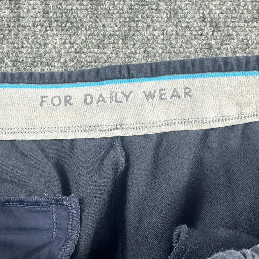 Mack Weldon ACE Sweatpants Men's L Navy Blue French Terry Jogger Drawstring